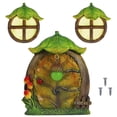 thumbnail image 1 of Puerta De Árbol De Hadas En Miniatura Y Ventanas Brillantes, Gnomo De Jardín De Hadas De Resina, Puerta De Casa Y Ventanas, Decoración De Árboles Para Jardín, Césped Noticed HA037167-00, 1 of 6