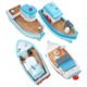 thumbnail image 4 of figuras de barco de resina en miniatura, modelos de minibarcos con temática de playa, decoración del hogar, 4 of 6