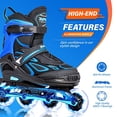 thumbnail image 2 of Patines en línea 2PM SPORTS Vinal para niños, ajustables, parpadeantes, 2 of 7