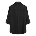thumbnail image 7 of Perfectbot Women's Button Down Shirts - Rolled Long Sleeve Blouse Loose Fit for Casual & Work, Sizes S-5XL, 7 of 7