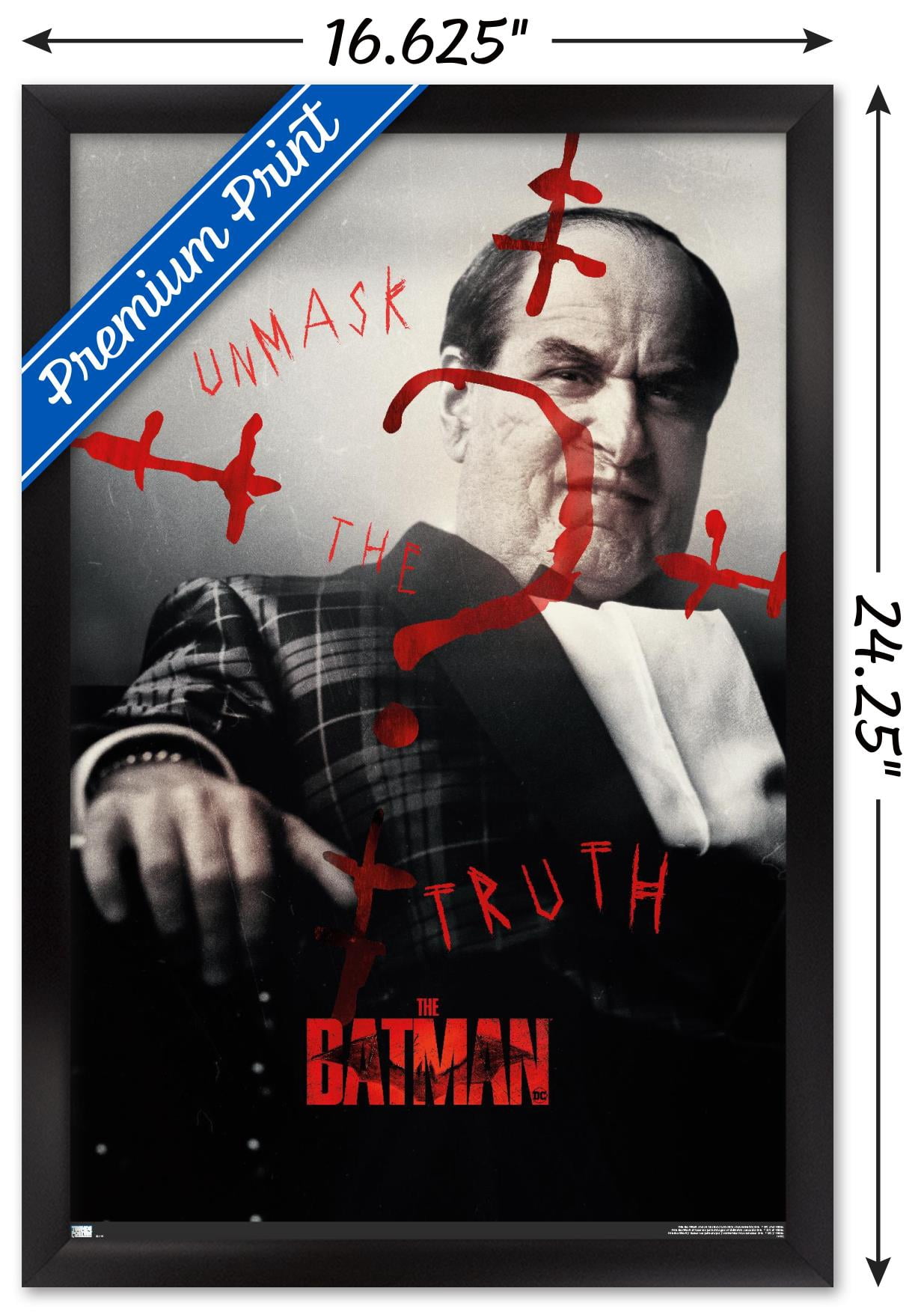 DC Comics Movie The Batman - Oswald Cobblepot A.K.A. Penguin One Sheet Wall Poster, 14.725" x 22.375" Framed