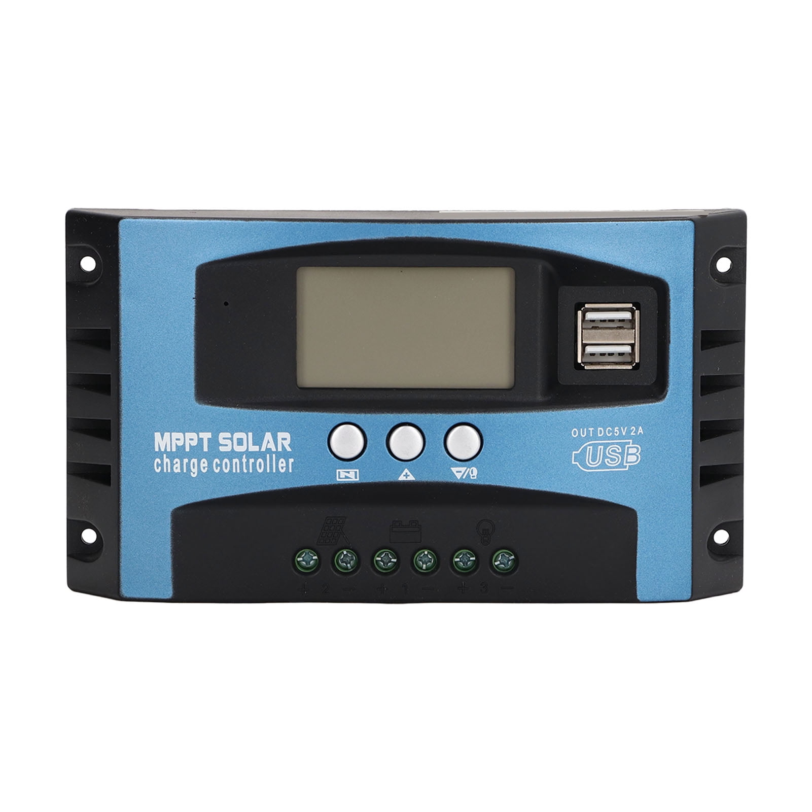 MPPT Solar Charge Controller with Dual Voltage Regulation, LCD Display, and Multiple Protections - 12V/24V, 100A