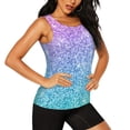 thumbnail image 2 of Gaeub Multicolor Glitter Women's Workout Tank Tops Lightweight Sleeveless Shirts for Women for Athletic Running Tennis Yoga - XX-Large, 2 of 9