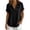 *Black, variant on VBVC Women's Rolled Short Sleeve Half Button Blouse, Ladies' Collared V-Neck Loose Fit Shirt, Solid Color Summer Tunic Top For Women,Sky Blue,S-3XL