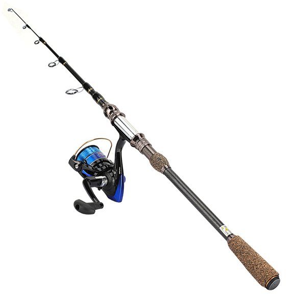 Qiilu Canne à Pêche, Accessoires de Pêche, Canne à Pêche en Mer Section Courte Fibre de Carbone Extensible Accessoires de Pêche 27974