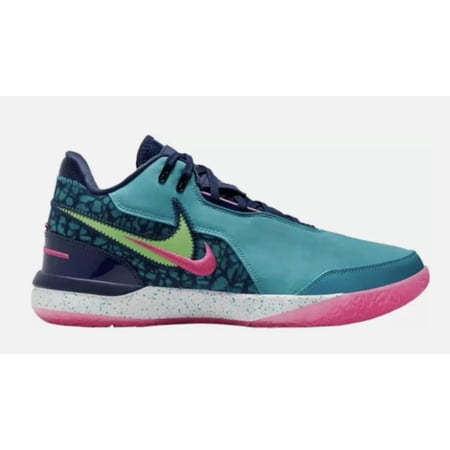 Nike Men's Zoom Basketball Shoes, Low Top Teal, Pink & Navy Blue, 10