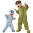 thumbnail image 4 of Family Matching Monster Onesie Silly Big Mouth Monster Outfit Fleece Hooded Soft Plush Jumpsuit For Adult And Kids, 4 of 7