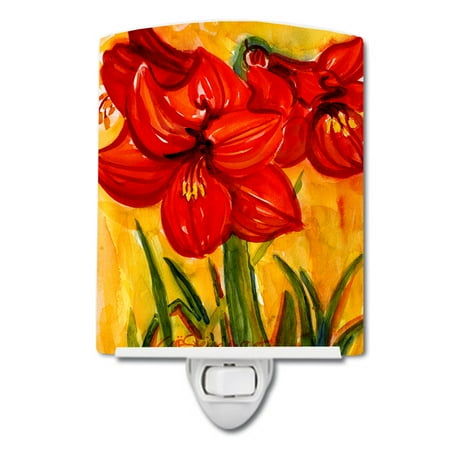 

Caroline s Treasures 6067CNL Flower - Amaryllis Ceramic Night Light 6x4x3 multicolor