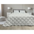 thumbnail image 1 of Spot Down Alternative Comforter, Geometric Abstract Repetitive Curly Wavy Round Oval Dots Retro Composition, Microfiber Quilt for All Season, 5 Sizes, Ivory Khaki and Grey, by Ambesonne, 1 of 3