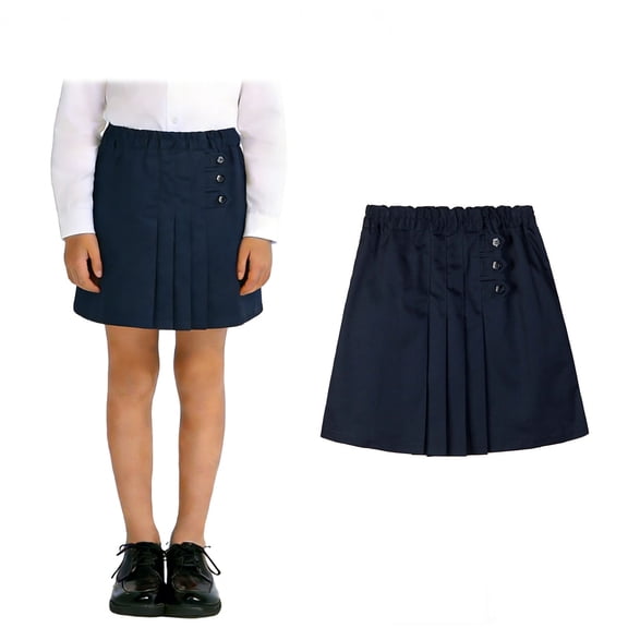 Girls School Uniform Skirt Pleated Skirt for Girls Navy Kids School Uniforms Girl Skirts Size 7-8 Years