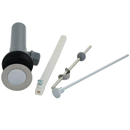 

Kingston Brass KBP1007 Plastic Pop-Up Drain with Overflow Brushed Nickel/Polished Chrome