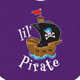 thumbnail image 4 of Inktastic Lil' Pirate Pirate Ship, Blue Bandana Boys or Girls Baby Bib, 4 of 4