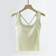 thumbnail image 5 of Gfyviroh Women's Tank Tops Casual Crewneck Sleeveless Undershirts Comfortable Plus Size Criss-cross Back Tops with Chest Pad, 5 of 9