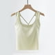 thumbnail image 1 of Pijama de manga corta para mujer, de verano, talla grande, con tirantes, almohadillas para el pecho y el centro de la espalda, sin mangas y pijama interior, blusa de poliéster para mujer., 1 of 9