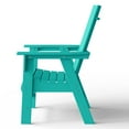 thumbnail image 5 of WestinTrends Ashore Outdoor Patio HDPE Plastic Modern Adirondack Dining Chair, Turquoise, 5 of 16