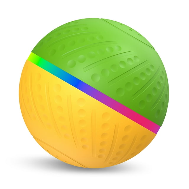 Tignapoo Remote Control LED Pet Toy Ball - Single Unit Version in Vibrant Yellow-Green Color, Ideal for Dogs and Cats, Waterproof with Crazy and Normal Modes, 85mm Diameter, 500mAh Battery