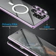 thumbnail image 5 of Case for Samsung Galaxy S24 Plus Magnetic Clear Case Support Wireless Charging, MagSafe Compatible Hard Shell Case with Lens Protector, Shockproof Metal Frame Cover for Galaxy S24 Plus, Purple, 5 of 7