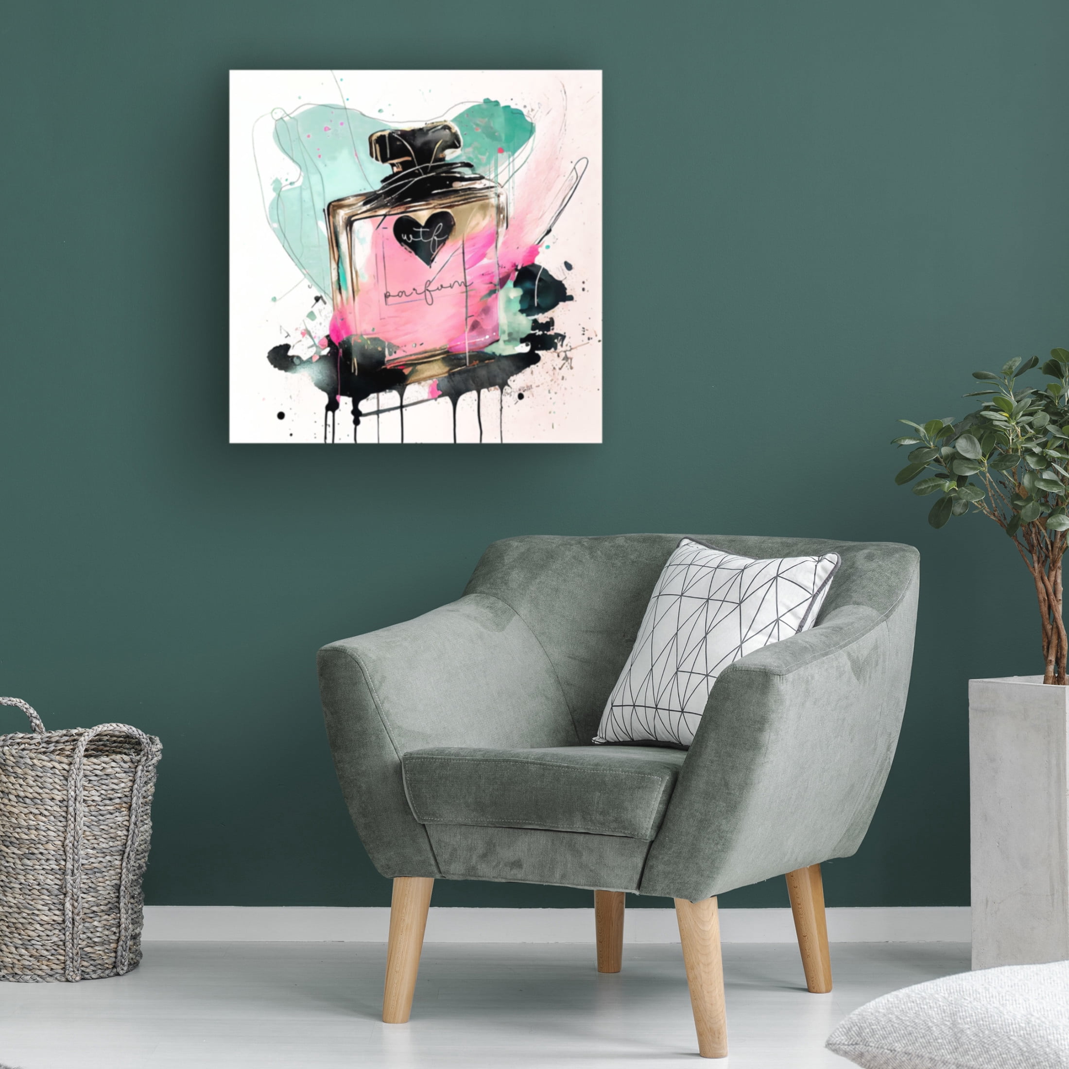 Canvas Wall Art - Sasha 'Fire Girl I' Wall Art for Living Room, Bedroom, or Office Décor by Trademark Fine Art - 14 x 14 Inches