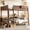Brown, variant on Mintazer Full Over Full Detachable Bunk Bed with Storage Shelf and Bookshelf, Modern Convertible Bunk Bed with Ladder and Guardrails for Bedroom Guest Room, White
