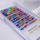 thumbnail image 2 of Zhuge 1 caja de pestañas postizas con purpurina y lentejuelas de colores, pestañas postizas de visón esponjoso con color para cosplay, maquillaje de escenario, pestañas postizas de 11 mm (A56), 2 of 3