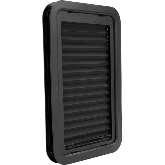 KOJEM Thin Shade Complete Window 12'' W X 21'' H Kit for RV Entry Doors 806621 Black