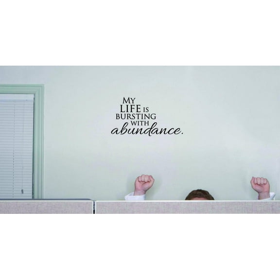 Teamwork Wall Decal Sports My Is Bursting With Abundance Self Esteem Positive Exercise Bedroom Decoration for Kids Boys and Girls - Size: 10 In x 20 In