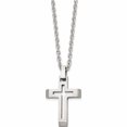 thumbnail image 3 of Stainless Steel Brushed And Polished Cut-Out Cross 20In Necklace Made In China -Jewelry By Sweet Pea, 3 of 8