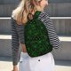 thumbnail image 5 of Disketp Green Bright Web with Spiders Mochila de Lona Estampada, Mochila Escolar de Viaje Ligera para Estudiantes y Portátil-Medium, 5 of 5