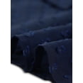 thumbnail image 5 of Vestido A Capas De Gasa Con Cordón Floral Cuello Peter Pan Para Mujer Azul Oscuro M, 5 of 5