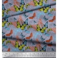 thumbnail image 3 of Soimoi Grey Cotton Jersey Fabric Colorful Butterfly Decor Fabric Printed Yard 58 Inch Wide, 3 of 3