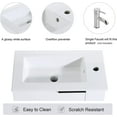 thumbnail image 3 of Miniyam 22" Bathroom Vanity Sink Combo for Small Space, Wall Mounted Cabinet Set, White, 3 of 8