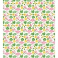 thumbnail image 3 of Exotic Duvet Cover Set, Print of Flamingos Watermelons Pineapples and Island Flowers Leaves, Decorative 3 Piece Bedding Set with 2 Pillow Shams, King Size, Pink Green Mustard, by Ambesonne, 3 of 3