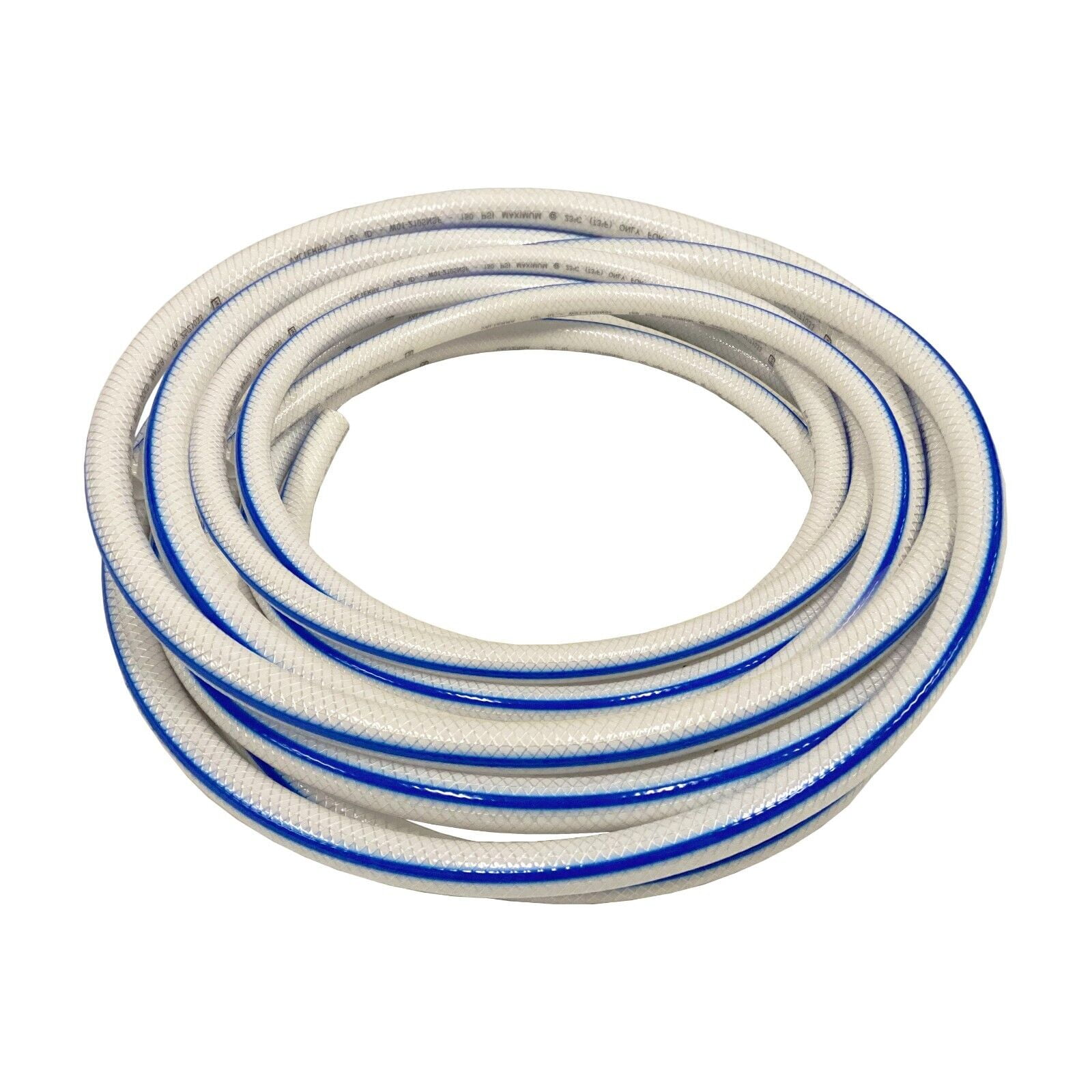1/2" Heavy Duty Braided PVC Tubing Reinforced Hose, Non-Toxic for RV Pressurized Hot Water Line (500 Feet)