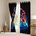 thumbnail image 3 of Manfei Ice Hockey Curtains Pack of 2 (42x84 Each) for Kid, White Blue Red Curtains Blackout, Cartoon Sports Theme Bedroom Curtains, Curtains and Drapes Decor, 3 of 6
