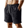 thumbnail image 2 of lmcalzta Mens Gym Shorts Corduroy Drawstring Elastic Waisted Workout Shorts with Pockets Fashion Beach, 2 of 6