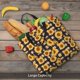 thumbnail image 5 of Easygdp Vintage Black White Plaid Sunflowe Bolsa Tote para Mujer, Bolso de Hombro para Trabajo, Playa, Viajes, Compras y Supermercado, 5 of 7