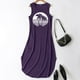 thumbnail image 3 of WILLBEST Vestido Informal De Verano Para Mujer, Vestido Holgado Con Estampado De Vacaciones En La Playa, Con Bolsillos, Cuello Redondo, Sin Mangas, Largo, 3 of 3