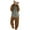 Brown, variant on Mnyycxen Unisex Adult Onesie Pajamas Long Sleeve Fleece Hooded Playsuit Cosplay Animal Sleepwear Homewear