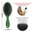 thumbnail image 6 of Green Christmas Snowflake Pattern Hair Brush,Girls Detangling Hair Brush,Glide Through Tangles with Ease for Wet & Dry Hair,8.8"X2.8", 6 of 7