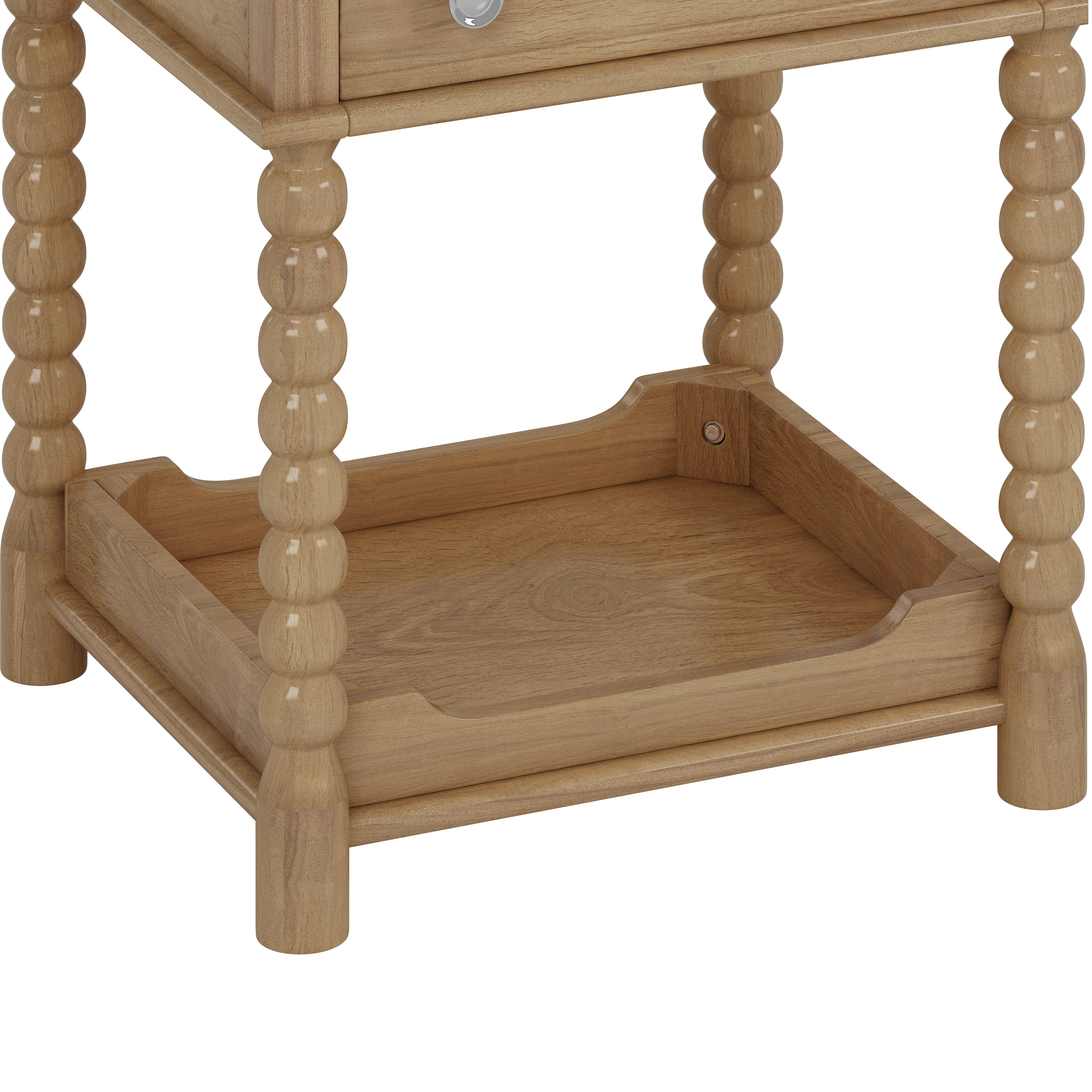 Euroco Retro Nightstand with Storage Drawer, 20 Inch Wider Bedside Table with Bottom Shelf,2-Tier Wood End Table for Bedroom, Living Room, Closet,Natural