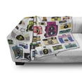 thumbnail image 2 of Vintage Soft Flannel Fleece Throw Blanket, Vintage Old Fashioned Photo Cameras Hobby Studio Themed Graphic Design, Cozy Plush for Indoor and Outdoor Use, 50" x 60", Multicolor, by Ambesonne, 2 of 5