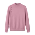 thumbnail image 5 of yillto Womens Sweaters Tops Lightweight Business Casual Long Sleeve Soft Knit Mock Neck Pullover Sweater, 5 of 5