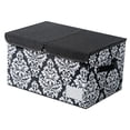 thumbnail image 2 of Caja de almacenamiento con tapas, contenedor de almacenamiento de gran capacidad, organizador de armario para blanco y negro, 2 of 9