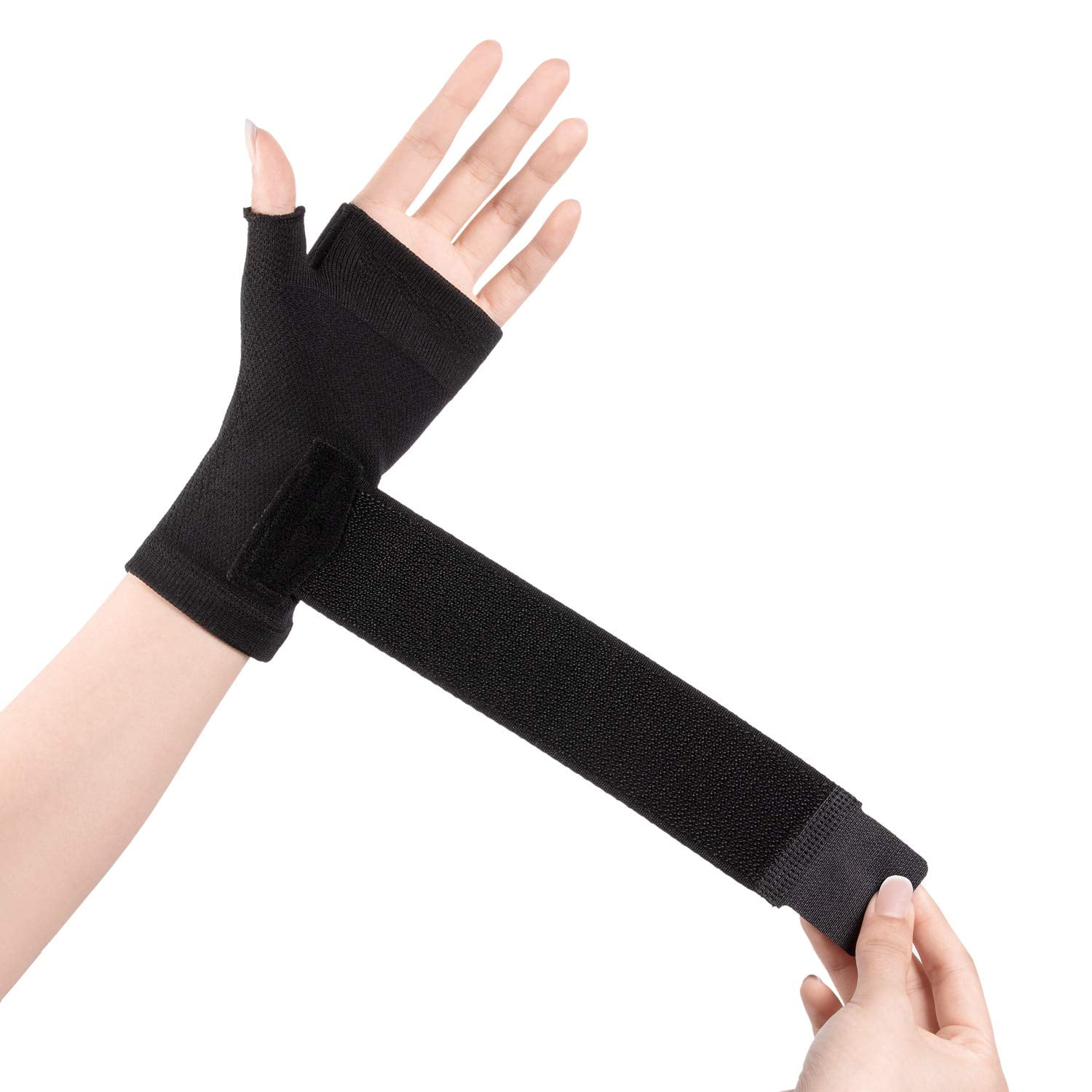 Wrist Thumb Support Sleeve Compression Hand Brace with Elastic Strap