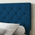 thumbnail image 2 of 4 EVER WINNER Twin Bed Frame, Twin Upholstered Platform Bed with Button Tufted Headboard, Twin Size Bed Frame, Blue, 2 of 7