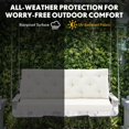 thumbnail image 3 of 2-3 Seater Porch Swing Cushions with Backrest 60 x 40 x 4 Inch Thick Outdoor Waterproof Bench Pad Patio Swing Replacement Cushion, Split Design, Soft for Garden, Lawn, Backyard(Natural White), 3 of 18
