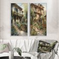 thumbnail image 1 of Designart "Country Cottage Entry Rustic Charm IV" Farm Framed Wall Art Set Of 2 - Country White Framed Canvas Set For Living Room Decor, 1 of 6