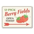 thumbnail image 2 of U-Pick Berries Novelty Sign, Metal Wall Decor - 10x14 inches, 2 of 4