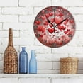 thumbnail image 3 of 10 Inch Valentine's Day Heart Wall Clock, Silent Non Ticking Battery Operated Round Clock for Kitchen Office School Home Decorative, 3 of 7