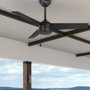 Hunter - Cassius Indoor/Outdoor Ceiling Fan, 44-inch, Matte Black, Casual-style, 3-speed WhisperWind Motor, 50260, for porches, patios, sunrooms, bathrooms